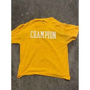 💛 Vintage Champion Yellow Graphic Tee